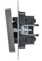 BRITE Выключатель 2-клавишный перекрестный 10А ВС10-2-3-БрС сталь IEK