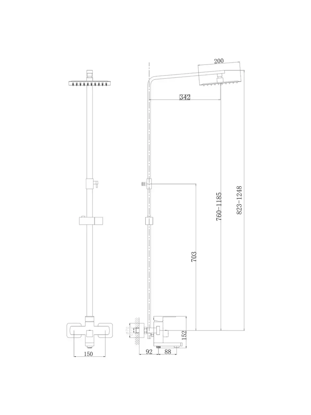 HB24803 Душевая система HAIBA