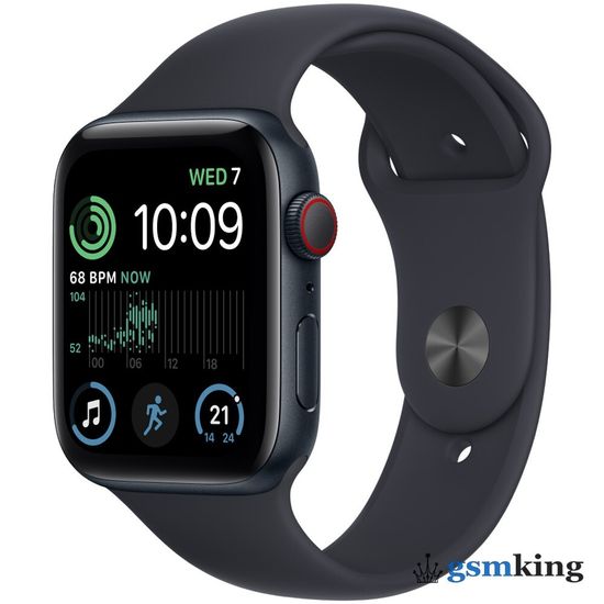 Apple Watch SE 2022 GPS + Cellular 44mm Midnight Aluminium Case with Midnight Sport Band