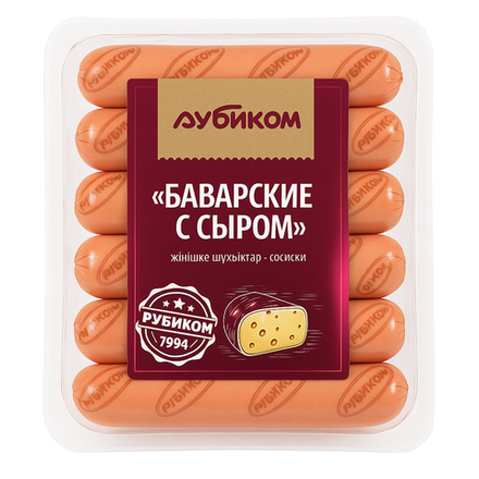 Сосиски Баварские с сыром Рубиком вес