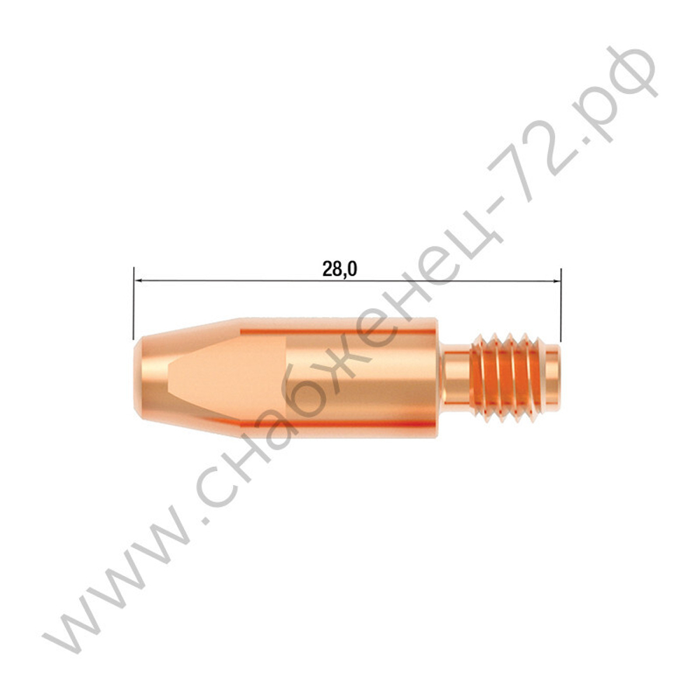FUBAG Контактный наконечник M6х28 мм CuCrZr D=1.2 мм (25 шт.)