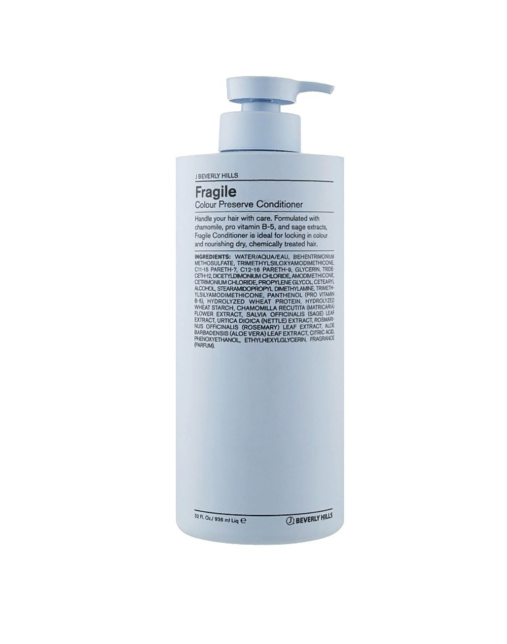 Кондиционер для окрашенных и поврежденных волос/ Fragile Conditioner J Beverly Hills , 936 мл