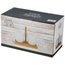 НАБОР КРУЖЕК LEFARD "NATIVE" 2 ШТ. 360 МЛ НА ПОДСТАВКЕ 26,5*11,5*15 СМ (КОР=18НАБ.)