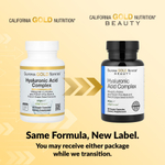 California Gold Nutrition, комплекс гиалуроновой кислоты с L-пролином, экстрактом косточек французского винограда и коры французской приморской сосны, 60 растительных капсул