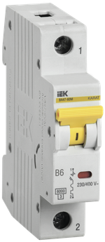 KARAT Автоматический выключатель ВА47-60M 1P B 6А 6кА IEK