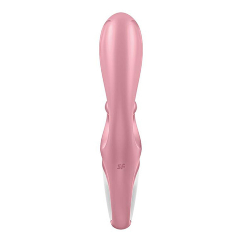 Розовый вибратор-кролик 21,2см Satisfyer Hug Me