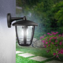 Садово-парковый светильник ЭРА «Дели 3» НБУ 07-40-004 черный 6-гранный настенный IP44 Е27 max 60Вт | Садово-парковые светильники