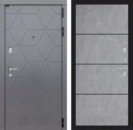 Входная металлическая дверь Лабиринт Cosmo 2К (Космо ) 25 бетон