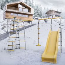 Детский спортивный комплекс для дачи ROMANA Богатырь MAX Плюс-2 (с качелями-гнездо «Лодка»)