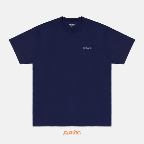 Футболка мужская Carhartt WIP Script Embroidery артикул:I030435_air_force_blue - купить в магазине Дайс