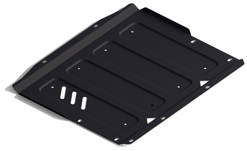 Защита КПП АвтоБроня для Mitsubishi Pajero III (V - все) 1999-2006/Mitsubishi Pajero IV (V - 3.0; 3.2D (188/200 л.с.); 3.8) 2006-2020 (устанавл-ся совместно с 111.04003.2), штампованная, сталь 1.8 мм, с крепежом, 111.04044.1