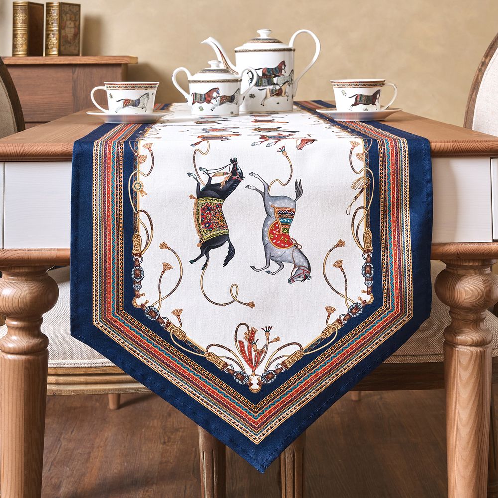 ДОРОЖКА НА СТОЛ "PASSAGE", 45Х215СМ, БЕЛЫЙ, 100% ХЛОПОК,ТВИЛ