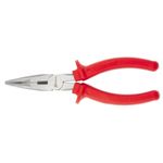 17193 Длинногубцы (тонкогубцы) Econom, 180 мм, прямые шлифованные, пластмассовые рукоятки Matrix