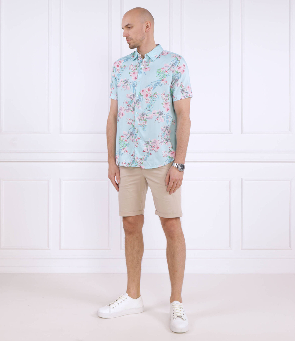 Рубашка SS ECO RAYON WLD ORC GUESS - голубой(M3GH34 WD4Z2)