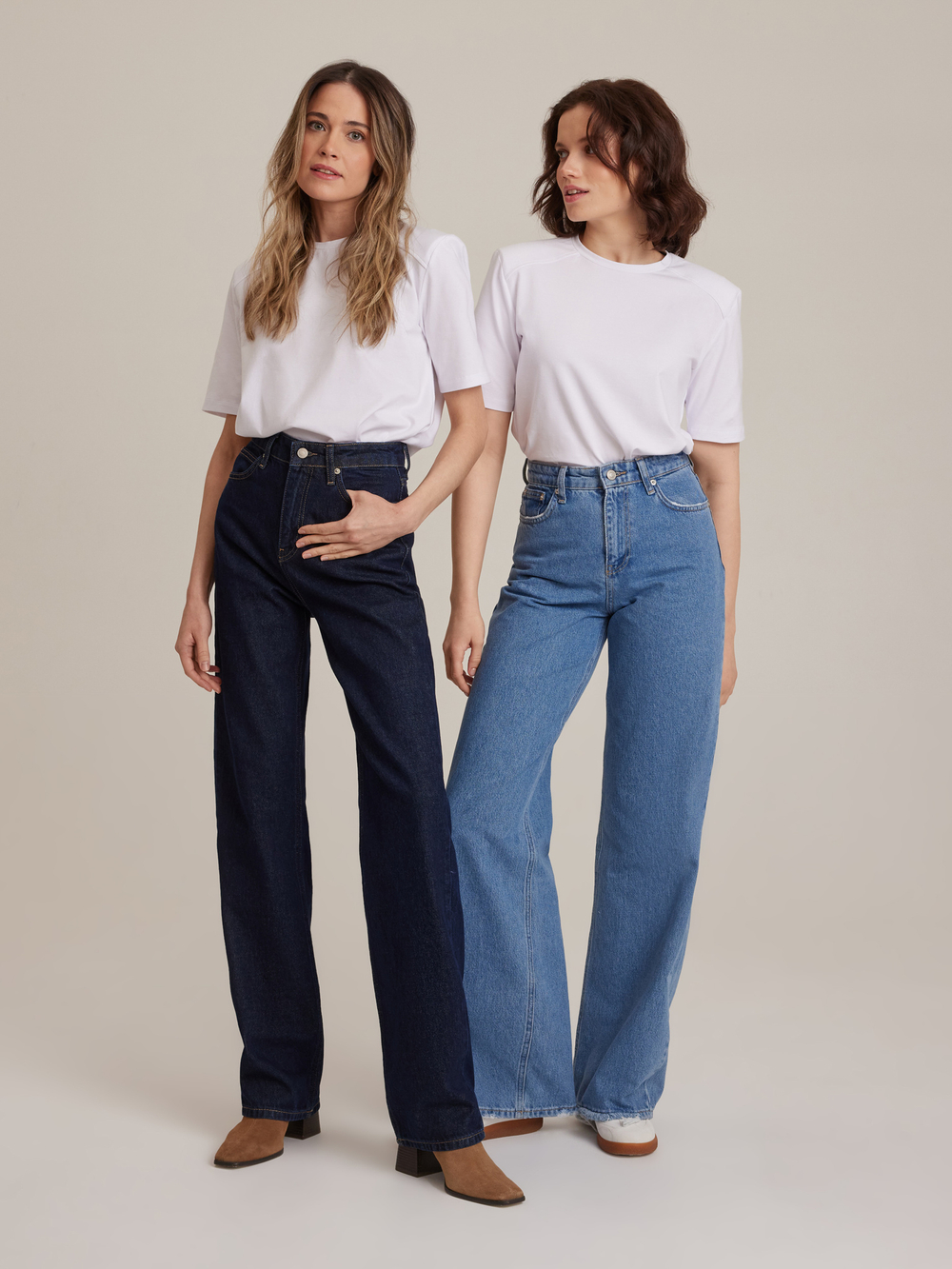 Джинсы прямые синие