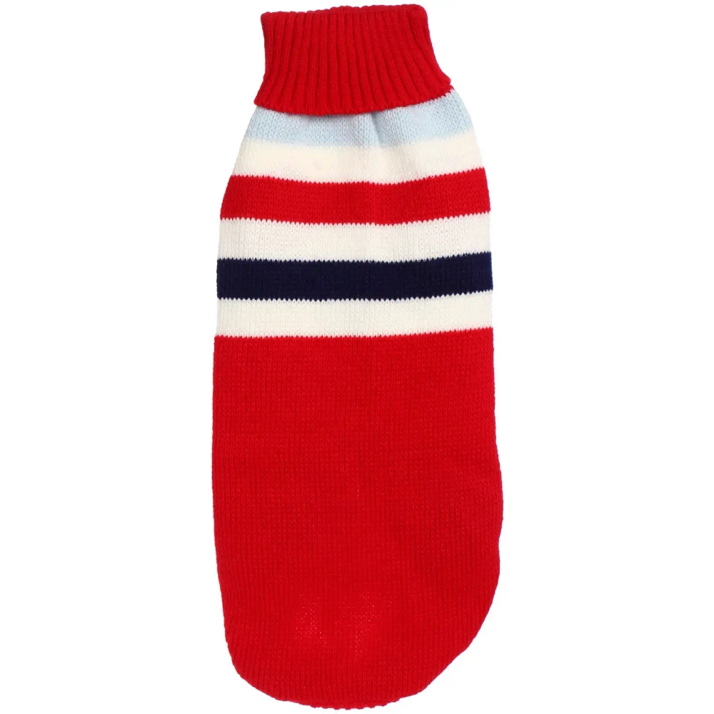 Кофта - свитер для мелких пород собак и кошек «BRO Style», полосочки, цвет красный, р XL