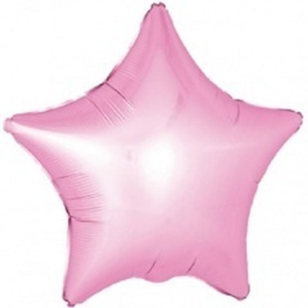 F Шар звезда (18'' / 46 см) Розовый Сатин (БГ-15)