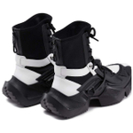 OGR MECHA Coutrue Mecha Fashion Apparel Collection Ankle Boots Unisex Black White
