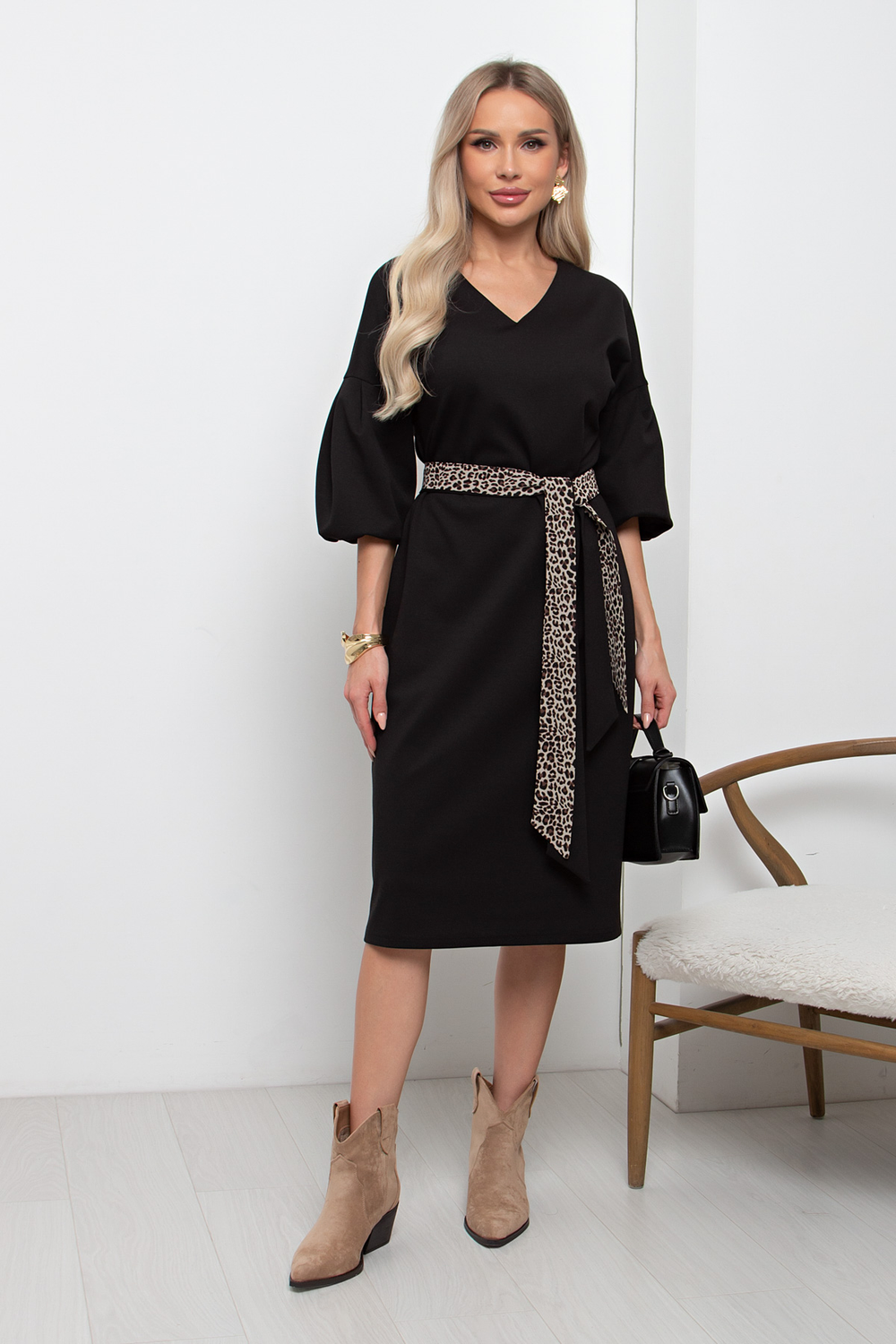 Платье Роберта №5 леопард Valentina