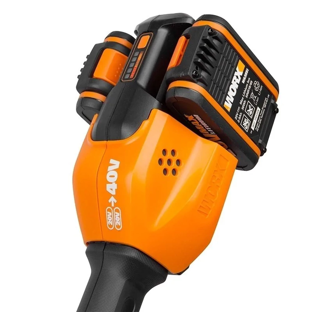 Триммер аккумуляторный WORX WG186E.9 40В (без АКБ и ЗУ) захват 250 мм, 4.1 кг