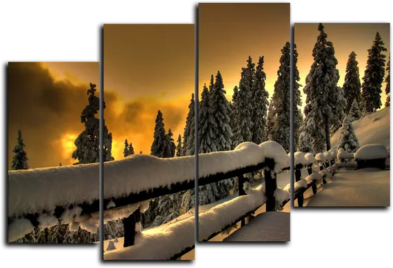 Модульная картина "Зимняя красота"