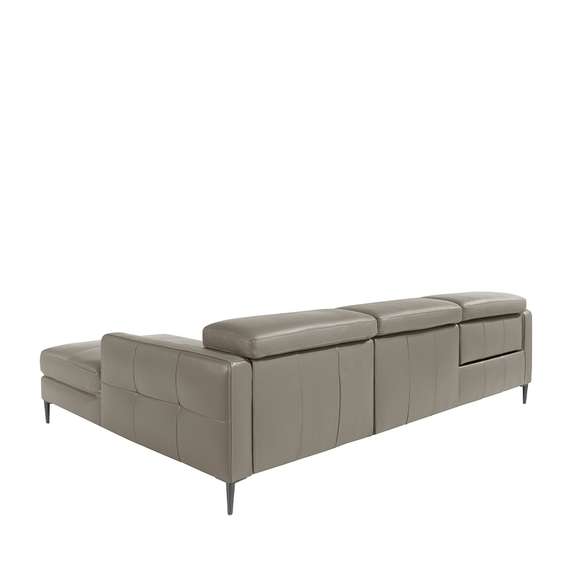 Угловой диван с реклайнером Angel Cerda 5237-R, серая кожа