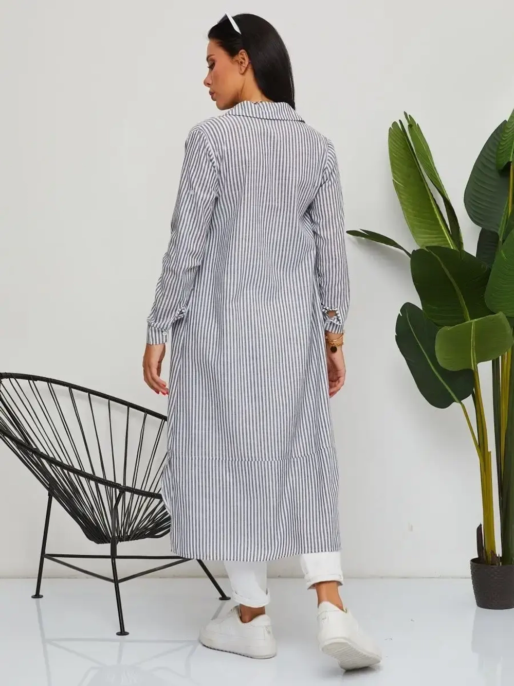 Платье летнее длинное пляжное с рукавом