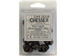 Chessex 10-D10 set Opaque Black/Gold