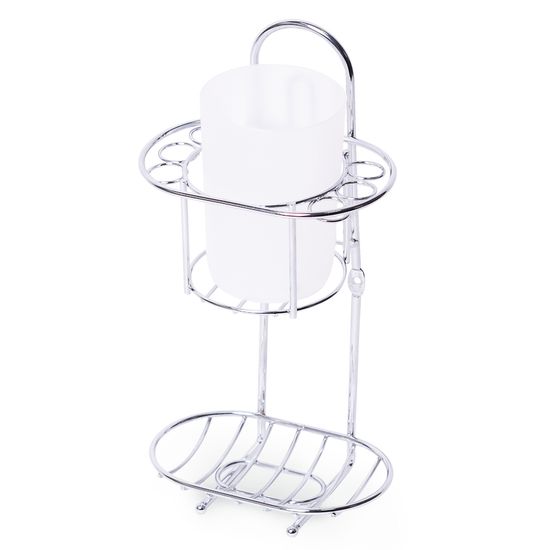 Стакан для зубных щеток с мыльницей Besser BS 0126 (13х8,5х25 см) хромированный