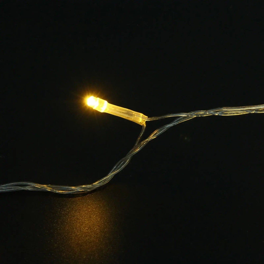 Гирлянда для дома 5,5м 50 ламп LED прозрач.пров.,8 реж, IP-20, Теплый белый