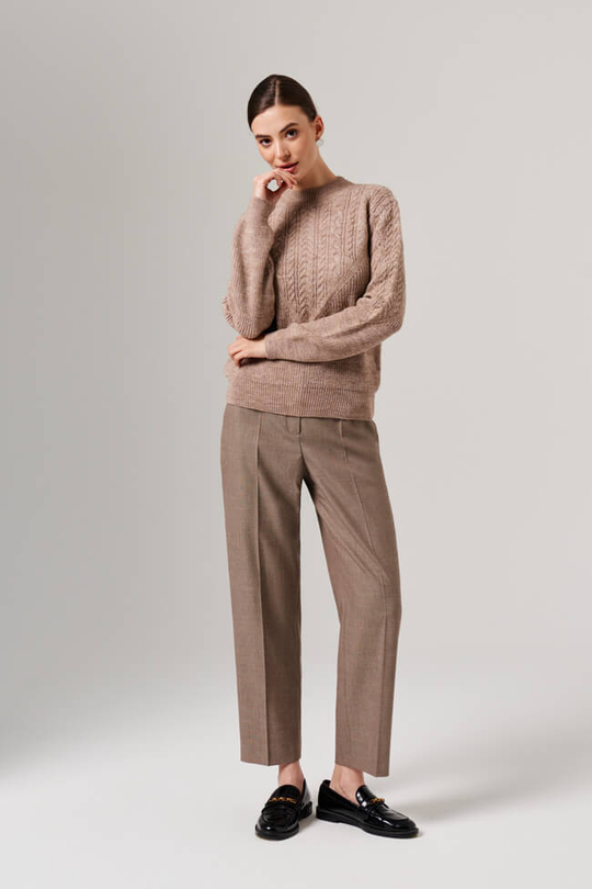 23094 Джемпер женский (бежево-серый)