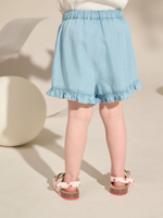 Шорты с вышивкой джинсовые для девочки Next AB1-575, Голубой