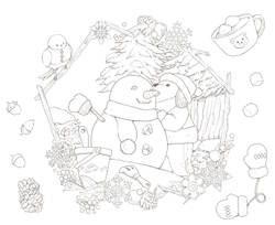 Traveling Animal Orchestra Exciting. Coloring Book