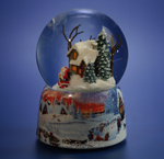 Новогодний стеклянный снежный шар "Загадай желание"