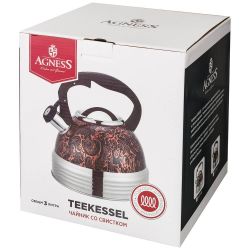 ЧАЙНИК AGNESS СО СВИСТКОМ ИНДУКЦИОН. КАПСУЛЬНОЕ ДНО 2,8 Л