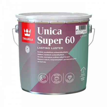 Лак полуглянцевый Tikkurila Unica super-60 (2,7л)