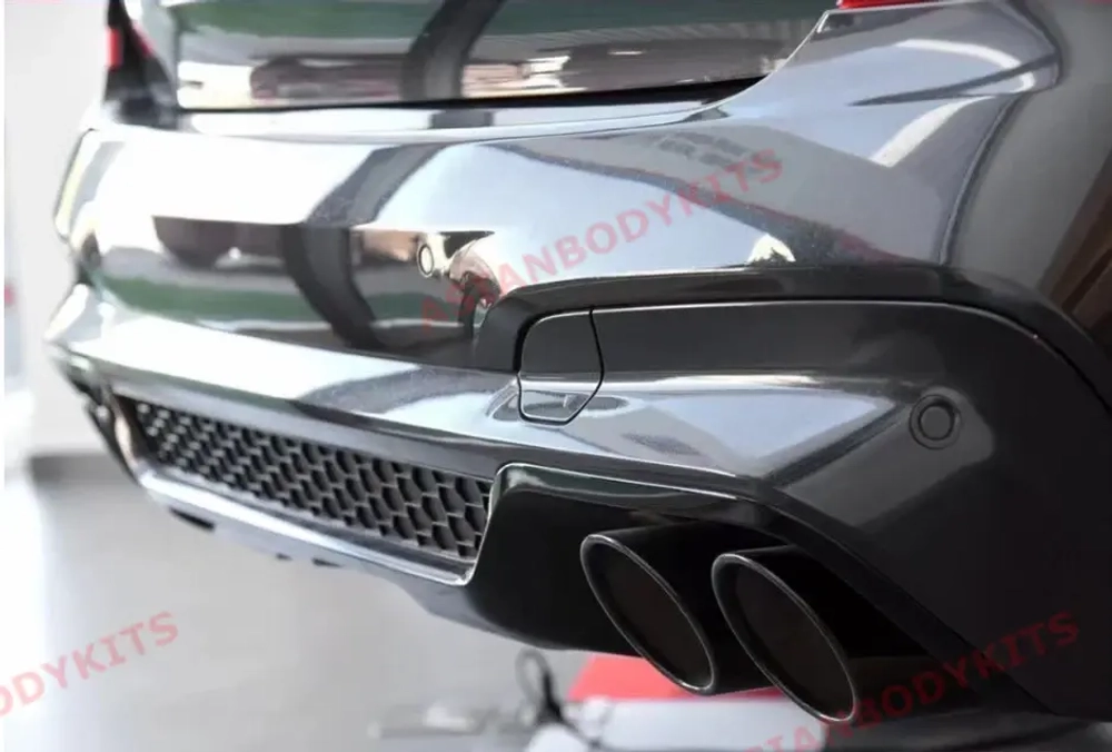 Диффузор заднего бампера в стиле X3M с насадками на выхлоп для BMW X3 G01 в М-пакете 2018+ БМВ