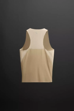 ZARA МАЙКА-БОРЦОВКА ИЗ ВЫСОКОТЕХНОЛОГИЧНОЙ ТКАНИ В СТИЛЕ КОЛОР-БЛОК, ЖЕЛТОВАТО-БЕЛЫЙ