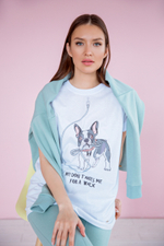 White T-shirt with dog