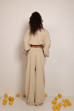 Лонгслив из пике укороченный