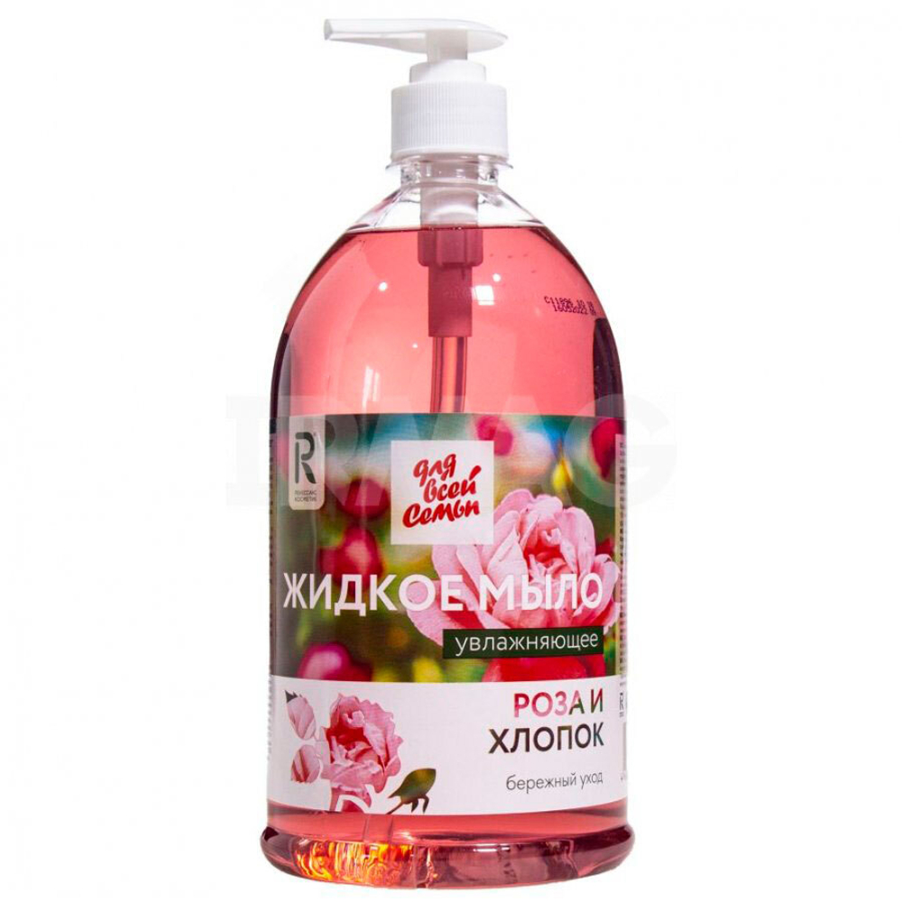 ДВС жид.мыло 1,0л.увлаж.Роза\хлопок (3421) 7846