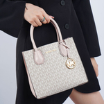 Michael Kors Mercer Messenger Medium Crossbody Bag Vanilla Powder Blush