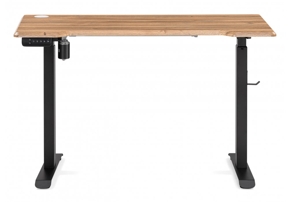 Компьютерный стол Woodville Маркос с механизмом подъема 120х75х75 дуб вотан, черный, ножки черные