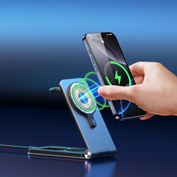 Складная магнитная беспроводная зарядная подставка 3 в 1, серия W22 Magnetic Wireless Charger 15W