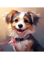 Картина по номерам 30х30см. "Малыши. Счастливый щенок" 20цв. коробка (арт. Х-6327)