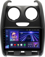 Магнитола для Renault Duster 1 2015-2020, Lada Largus 2021+ (без мультируля, рамка большая матовая) - Teyes CC3 монитор 9" QLED на Android 10, ТОП процессор, 4+32Гб, CarPlay, 4G SIM-слот