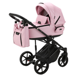 Детская универсальная коляска adamex ZICO Deluxe Z-SM5 (2в1) - Розовая перламутровая экокожа