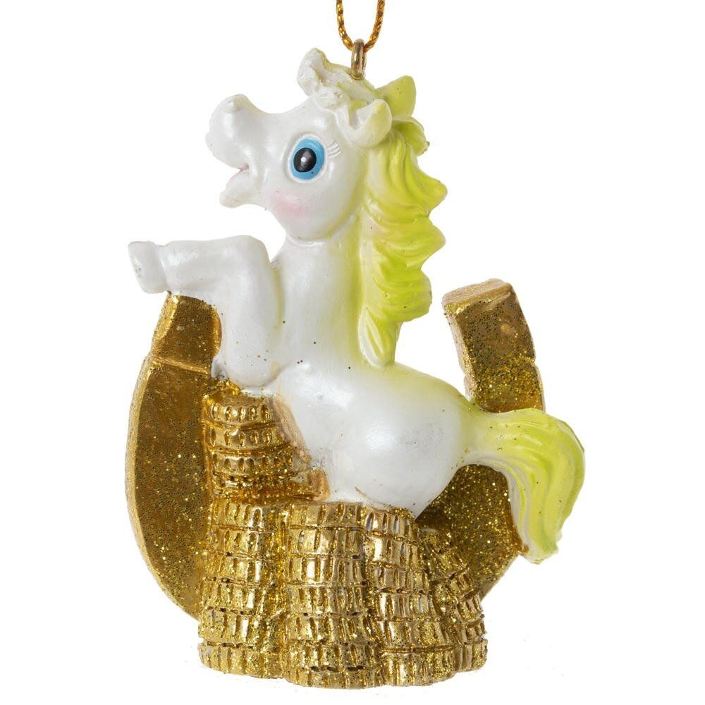 GAEM Фигурка декоративная подвесная "Лошадка", L5 W3 H7,5 см, 6в.