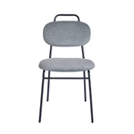 Стул MOLLY разборный черный каркас серое сиденье