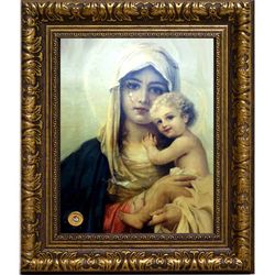 Взыскание Погибших. Редкая икона Божьей Матери на холсте с мощевиком.